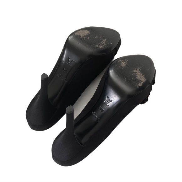 LV Louis Vuitton Peeptoe Heels - sz38.5 - Picture 9 of 9